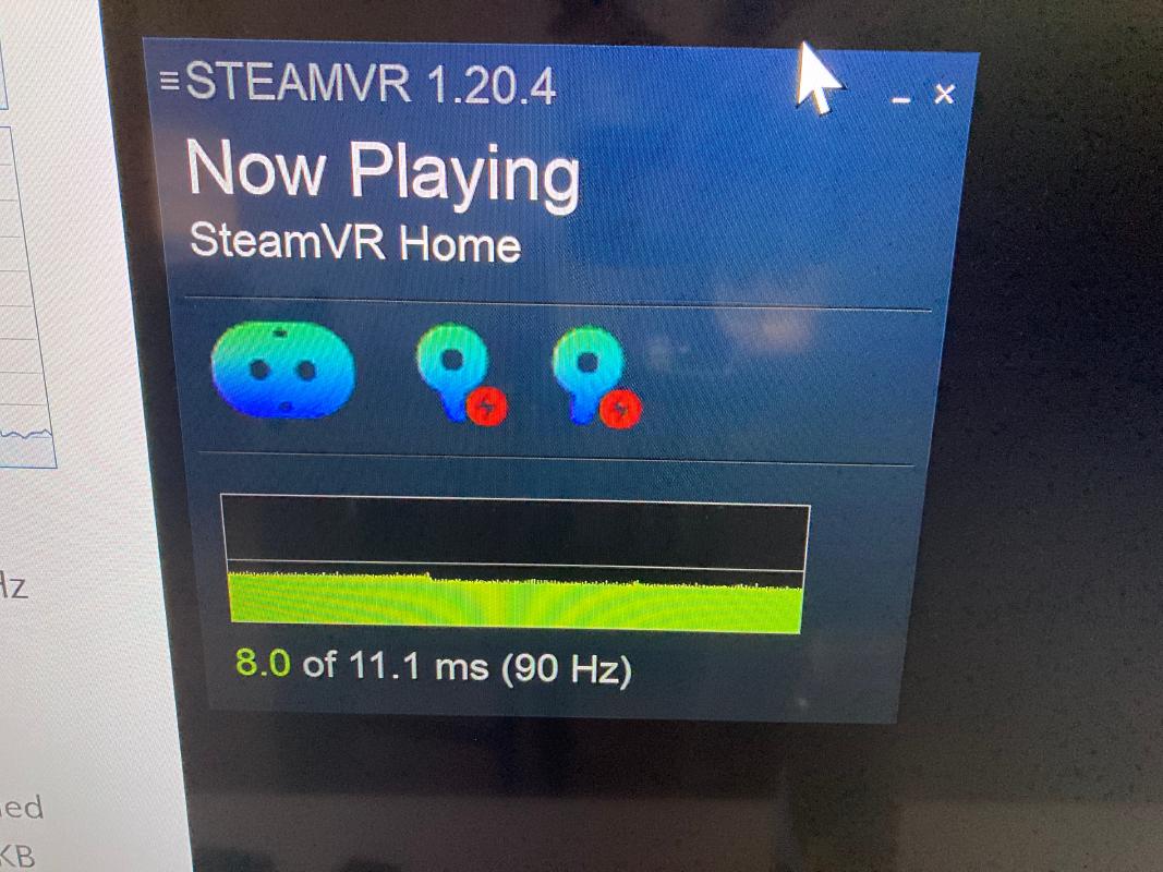 For comparison: VR performance running natively on Windows 10.
